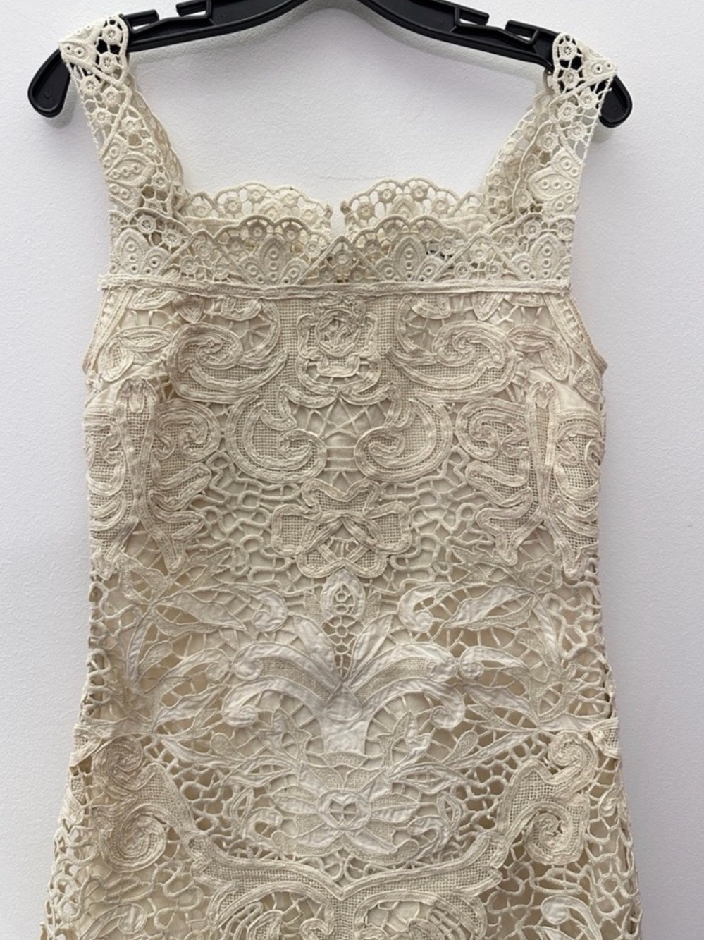 Sea New York Lace Crochet Mini Dress in Beige - Picture 3 of 7